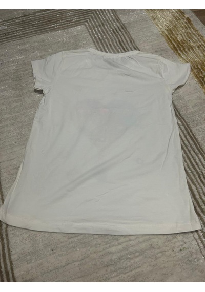 Monili Kız Çoçuk T-shirt beyaz
