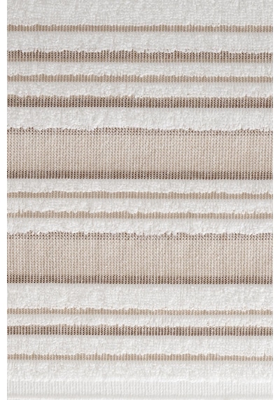 Louis Marie Saçak Detaylı Pamuklu Banyo Havlu Seti 2'li Kahverengi 50 x 90 + 70 x 140 CM Kahverengi