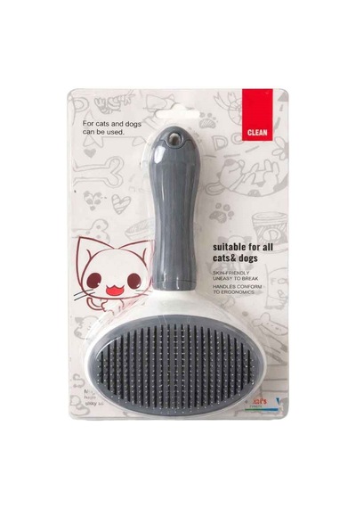 Nunbell Kedi Köpek İçin Basmalı Büyük Tarak Oval