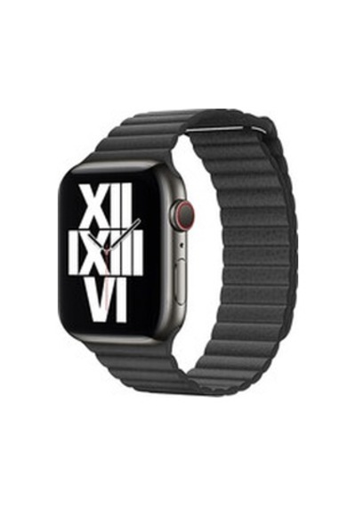 Apple Watch Uyumlu Ultra 49mm Kordon Krd-09 Deri Lop Strap Kayış - Siyah