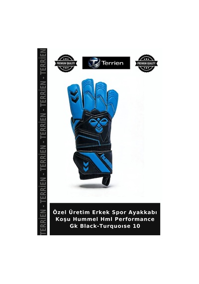 Terrien Özel Üretim Erkek Spor Ayakkabı Koşu Hummel Hml Performance Gk Black-turquoıse 10 Siyah - Turkuaz