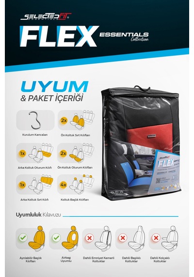 Selectedfit Flex Design Universal Oto Koltuk Kılıfı 79906336