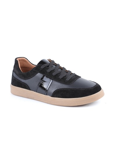 Libero L081.804 Hakiki Deri Süet Detaylı Bal Rengi Termo Taban Kadın Retro Sneaker Ayakkabı Siyah Libero L081.804 Hakiki Deri Süet Detaylı Bal Rengi Termo Taban Kadın Retro Sneaker Ayakkabı Siyah