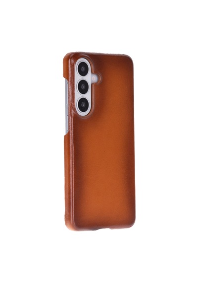 Samsung Galaxy S26 Plus Deri Telefon Kılıfı Kişiselleştirilebilir İnce Manyetik Kablosuz Şarj Uyumlu Premium Koruyucu Kılıf Tan Rengi