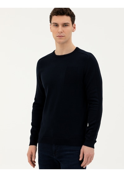 Pierre Cardin Erkek Koyu Lacivert Triko Kazak 50281779-vr100 Koyu Lacivert