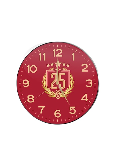Galatasaray 25. Şampiyonluk Duvar Saati U251467 Kırmızı