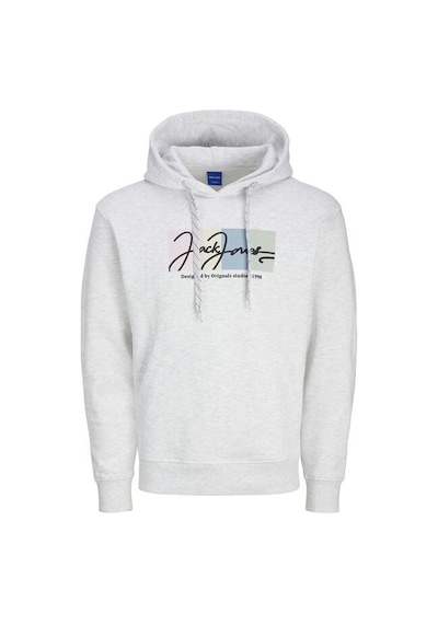 Jack & Jones Erkek Kapüşonlu Sweatshirt 12262421 Beyaz