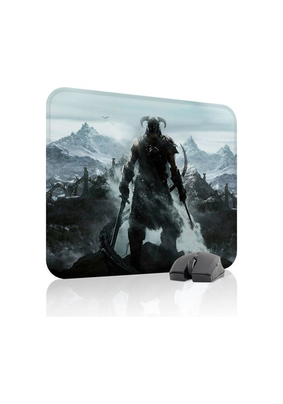 Skyrim Kaymaz Dikişli Kauçuk Oyuncu Mousepad V1 - 48x40 Xl Gaming Mouse Pad Fare Altlığı