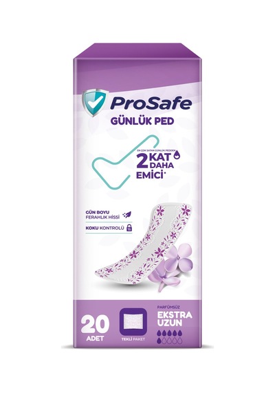 Prosafe Günlük Ped Extra Uzun 20'li - 7 Adet Tarı