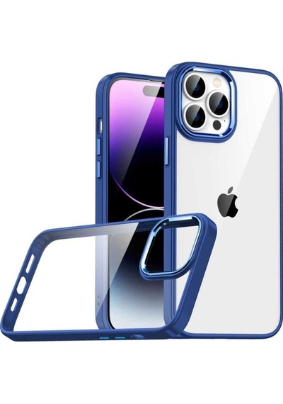 Apple Uyumlu iPhone 14 Pro Max Kılıf Zore Flora Kapak Lacivert