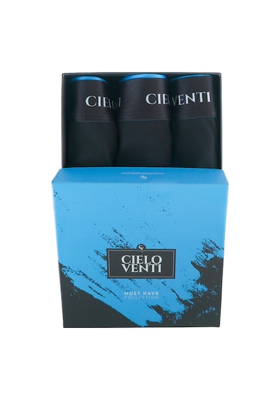 Cielo Venti Must Have 3'lü Organik Pamuk Erkek Boxer Siyah