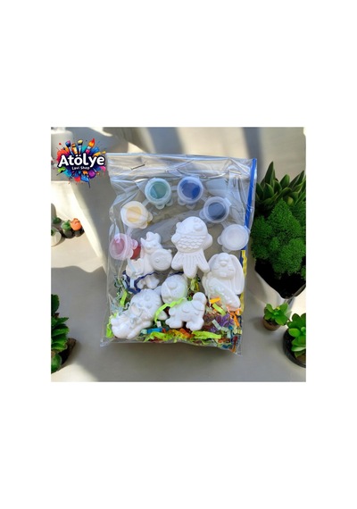 Atölye Lavi Shop Hayvanlar Alemi Paket Taş Boyama Seti Yetişkin Çocuk Boyama Seti