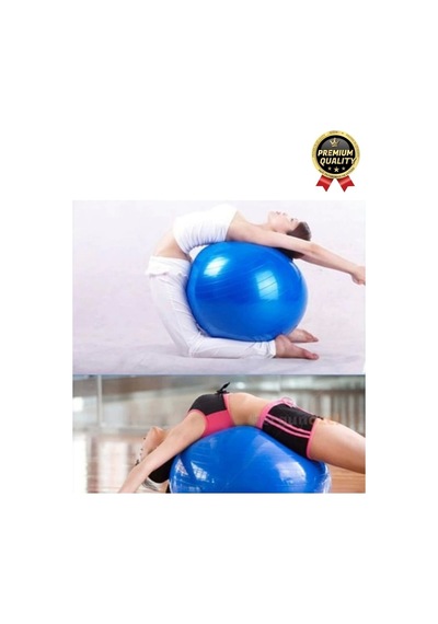 Premium Mini Gymball 20cm Jimnastik Denge Fitness Spor Şişirme Pompası Mavi Pilates Topu