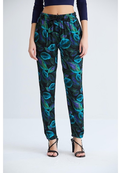 Sortie Collection Emprime Baskılı Pantolon Sax-sax Saks Mavi