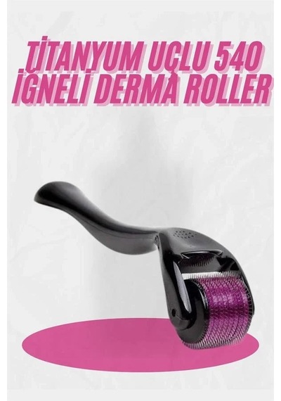Ergonomik Titanyum Dermaroller 540 Iğneli 1 Mm Cilt Bakımı