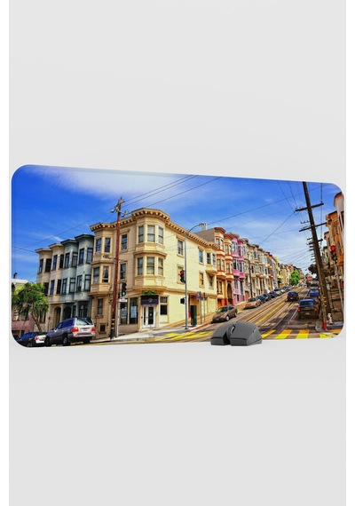 San Francisco Kaliforniya Abd 2 V1 90x40 Xxl Gaming Kauçuk Kaymaz Taban Mouse Pad Fare Altlığı