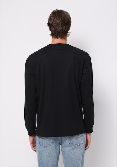 Colin's Colins Comfort Fit Yuvarlak Yaka Düz Erkek Siyah Uzun Kol Tişört Cl1076435 Q1.v1 Blk Siyah