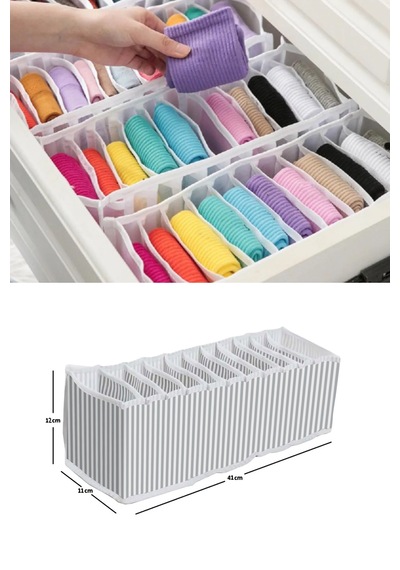 Bts Shop 11 Gözlü Çekmece Içi Akordiyon Organizer Small Gri-beyaz