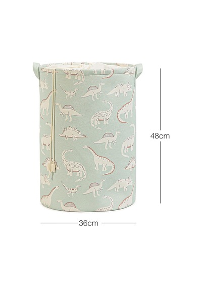 Ocean Home Textile Çocuk Odası Ağzı Büzgülü Dinozor Oyuncak Sepeti 36 x 48 CM Çok Renkli