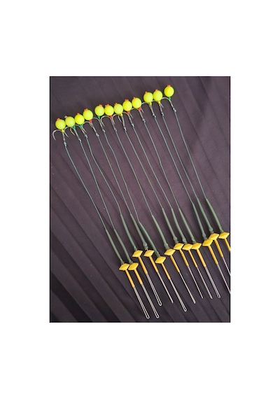 Yemleme Botu 12 Sert Buncuk Limon Rig Ve Boli Yüzen Model 12 Takım İnneler 2,3 No İnnesi Kambur Deyildir