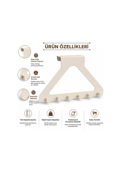 Beyaz Kapı Arkası 6 Kancalı Modern Askı Üçgen Tasarımlı Kapı Askılığı Metal Düzenleyici Çok Ama Kırık Beyaz Beyaz Kapı Arkası 6 Kancalı Modern Askı Üçgen Tasarımlı Kapı Askılığı Metal Düzenleyici Çok Ama Kırık Beyaz