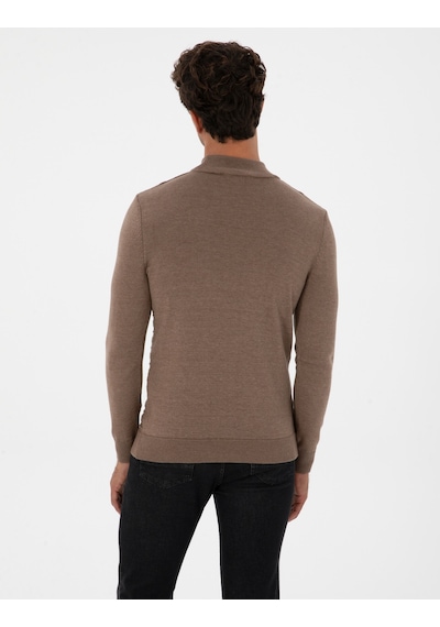 Pierre Cardin Erkek Vizon Kazak /triko 50315751-vr174 Vizon