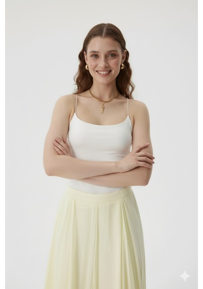 Buly İp Askılı Body Ekru