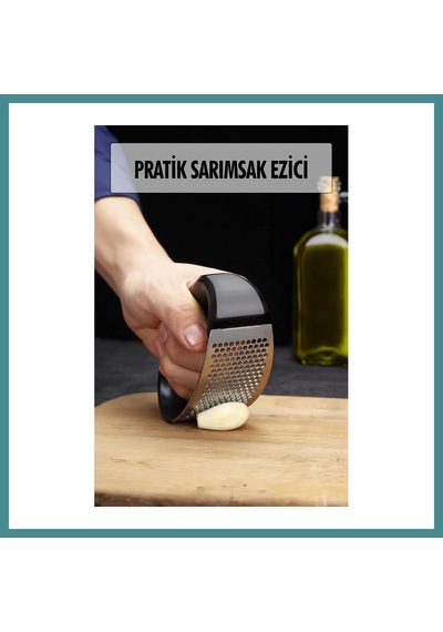 Trendexa Tutma Kollu Paslanmaz Çelik Sarımsak Ezici Doğrayıcı Mac Çok Renkli