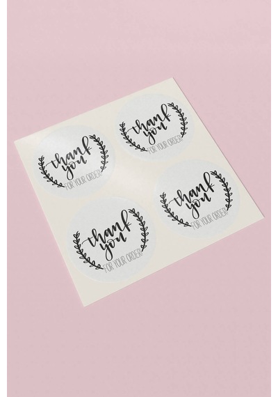 90 Adet Thank You For Your Order Teşekkür Etiketi 3x3cm St2017 Çok Renkli