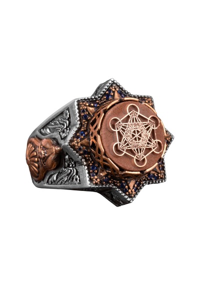 Metatron Sembol Yüzüğü, Kabbalah Yüzüğü, 925 Ayar Gümüş Yüzük Gümüş