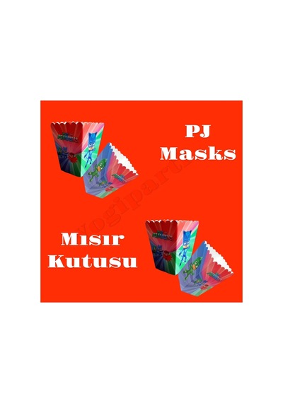 Pijamaske Baskılı Mısır Kutusu 8 Li Parti Malzemeleri Renkli Tüm Yaşlar