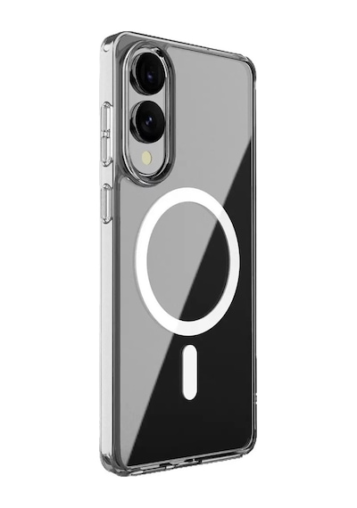 Samsung Galaxy Uyumlu S25 Edge Kılıf Magneticsafe Şeffaf Silikon - Şeffaf Renk