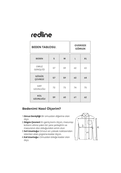 Redline Aven Erkek Oversize Gömlek Siyah