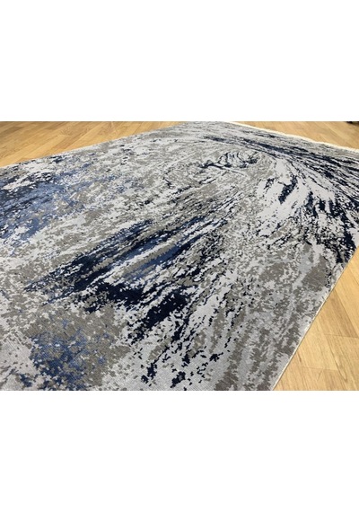 Eko Halı Heritage 626 Grey Blue Modern Bambu Özel Tezgah Halısı Gri Mavi