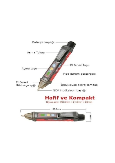 Unit Ut12e Temassız Voltaj Test Kalemi