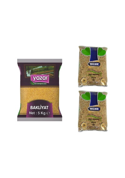 Yazar Pilavlık Bulgur 5 KG + Yazar Yeşil Mercimek 2 x 2500 G