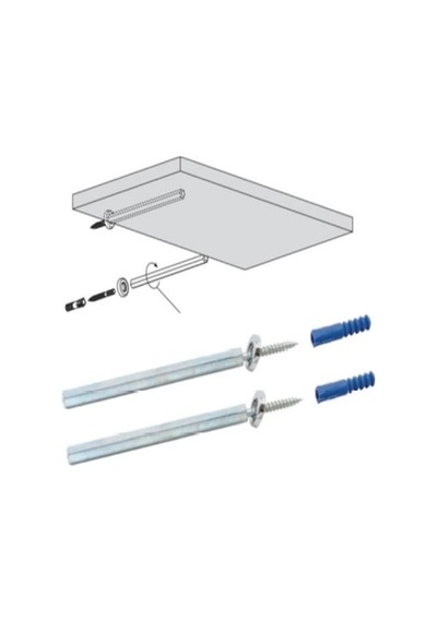Gizli Raf Tutucu 14 Cm X 8 Mm, İki Takım Krom