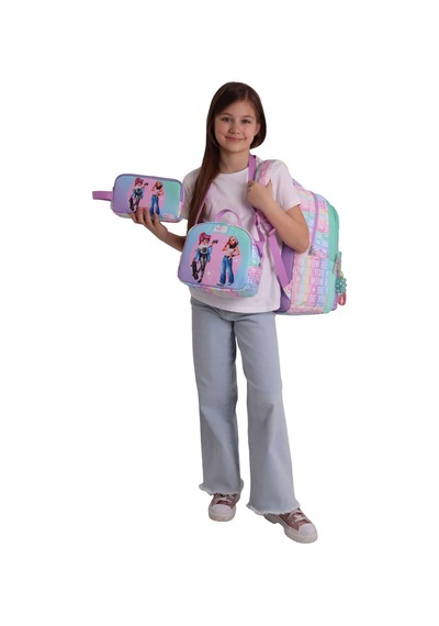 Wow Generation Üçlü İlkokul Okul Çanta Seti - Yeşil - Mor - Be You Baskılı - Kız Çocuk - Setwg-w6085a Çok Renkli