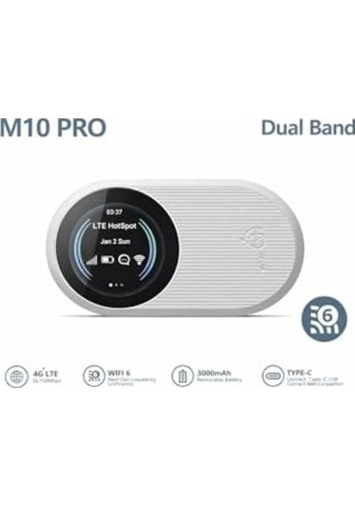 4g Lte Taşınabilir Mobil Wifi Modem Sım Kartlı Hotspot Router Wifi 6 Dual Band 2.4ghz 5ghz 3000mah Batarya Type-c Şarj Destekli 10 Cihaz Bağlantı Seyahat Araç Ev Kullanımı M10 Pro 4g Lte Taşınabilir Mobil Wifi Modem Sım Kartlı Hotspot Router Wifi 6 Dual Band 2.4ghz 5ghz 3000mah Batarya Type-c Şarj Destekli 10 Cihaz Bağlantı Seyahat Araç Ev Kullanımı M10 Pro