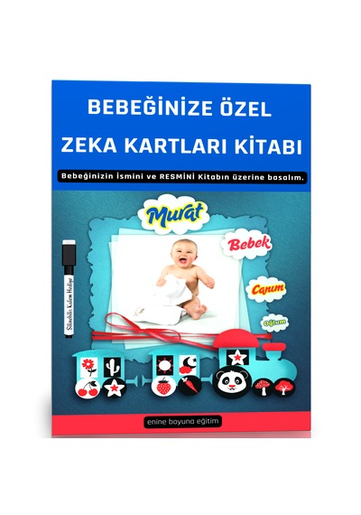 Bebeğinize Özel Zeka Kartları Kitabı 30 Kart Ve Kapakta Bebeğini