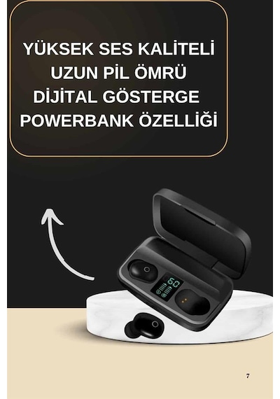 2025 - 292 - Yeni Model Bluetooth Kulaklık Stereo Tws Kulaklık 5.0 Bluetooth Yüksek - Kmrsfres - Ses Kaliteli
