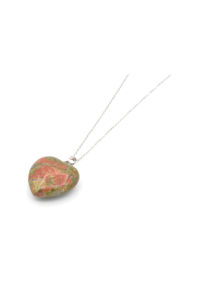 Hakiki Doğal Kalp Unakit Kolye Ucu 001 Gri