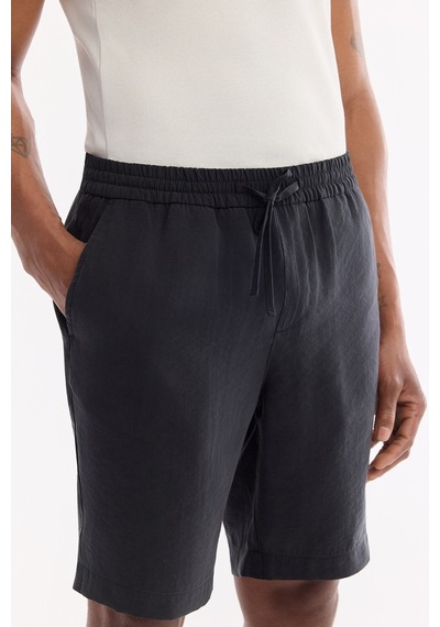 Avva Erkek Siyah Beli Lastikli Nefes Alan Modal Karışımlı Soft Touch Relaxed Fit Şort A61y3703