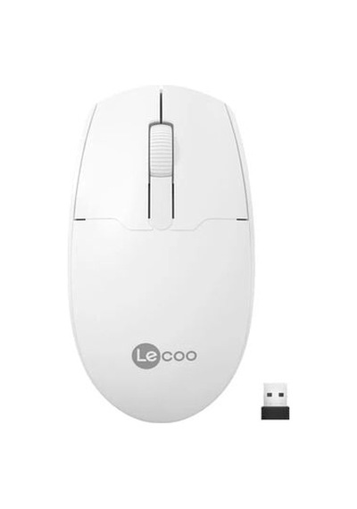 Lenovo Lecoo Ws204 Kablosuz 1200dpı 3 Tuşlu Beyaz Optik Mouse