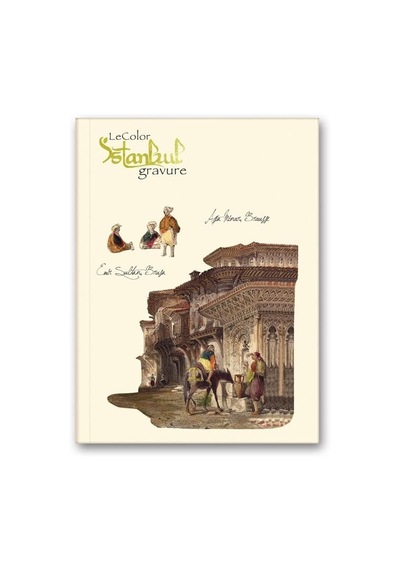 İstanbul Gravür Mini Journal Çizgili Külliye 103 Ivory