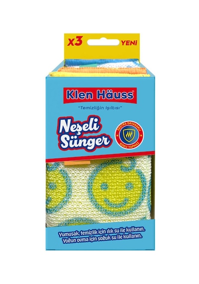 Klen Hauss Neşeli Sünger 3'lü 2 Adet