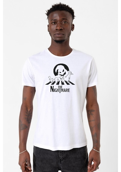 The Nightmare Oogie Boogie Beyaz Erkek Bisikletyaka Tshirt 001