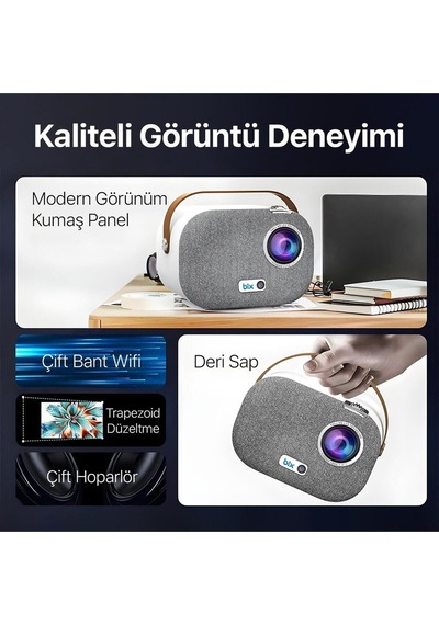 Vega Iı Android Projeksiyon Cihazı Full Hd 1920 1080 4k Desteği 200 Ansı Lümen Wifi Bluetooth Uyumlu