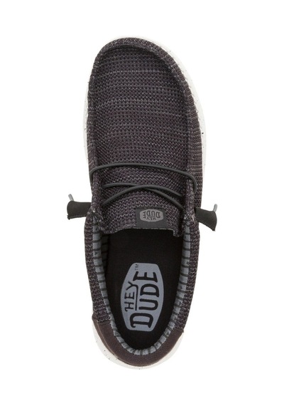 Hey Dude Wally Stretch Sox Erkek Günlük Ayakkabı-33144 SİYAH-BEYAZ