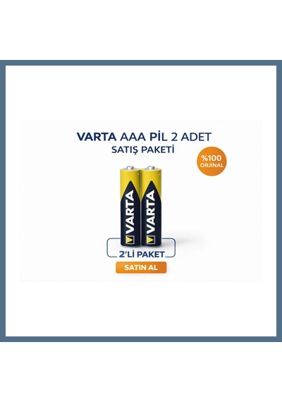 Buradabulabilirsin Marka Aaa İnce Kalem Pil 1.5v Super Heavy Duty R03 Çinko Karbon 2li 1 Paket Bbz
